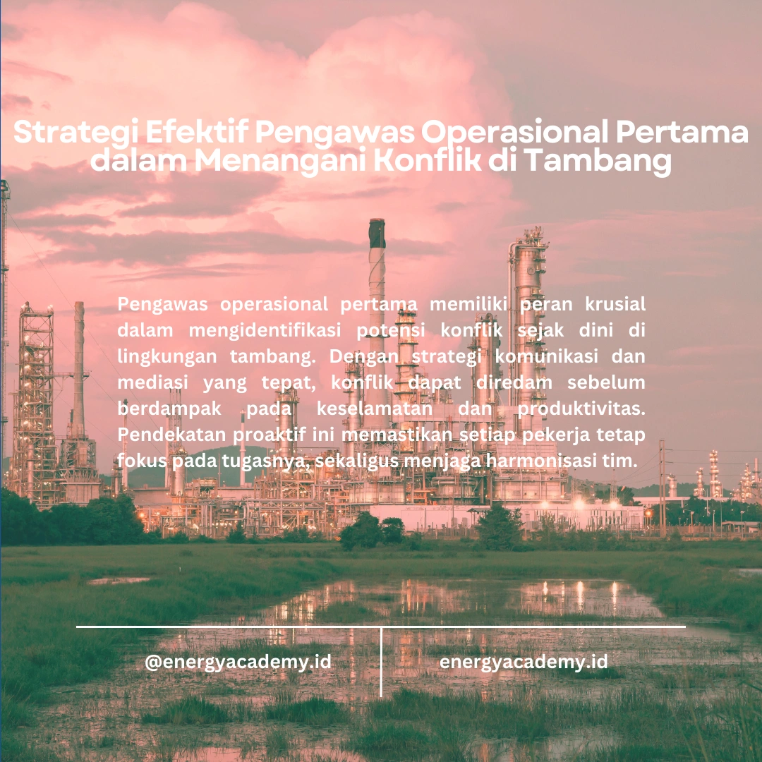 Pengawas Operasional Pertama: Mengelola Konflik di Lingkungan Tambang
